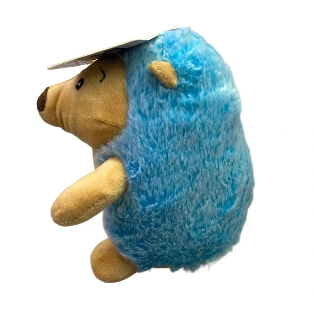 Blue Hedgehog Dog‎ Toy Plush Squeaky New Metro Pawlin Pet